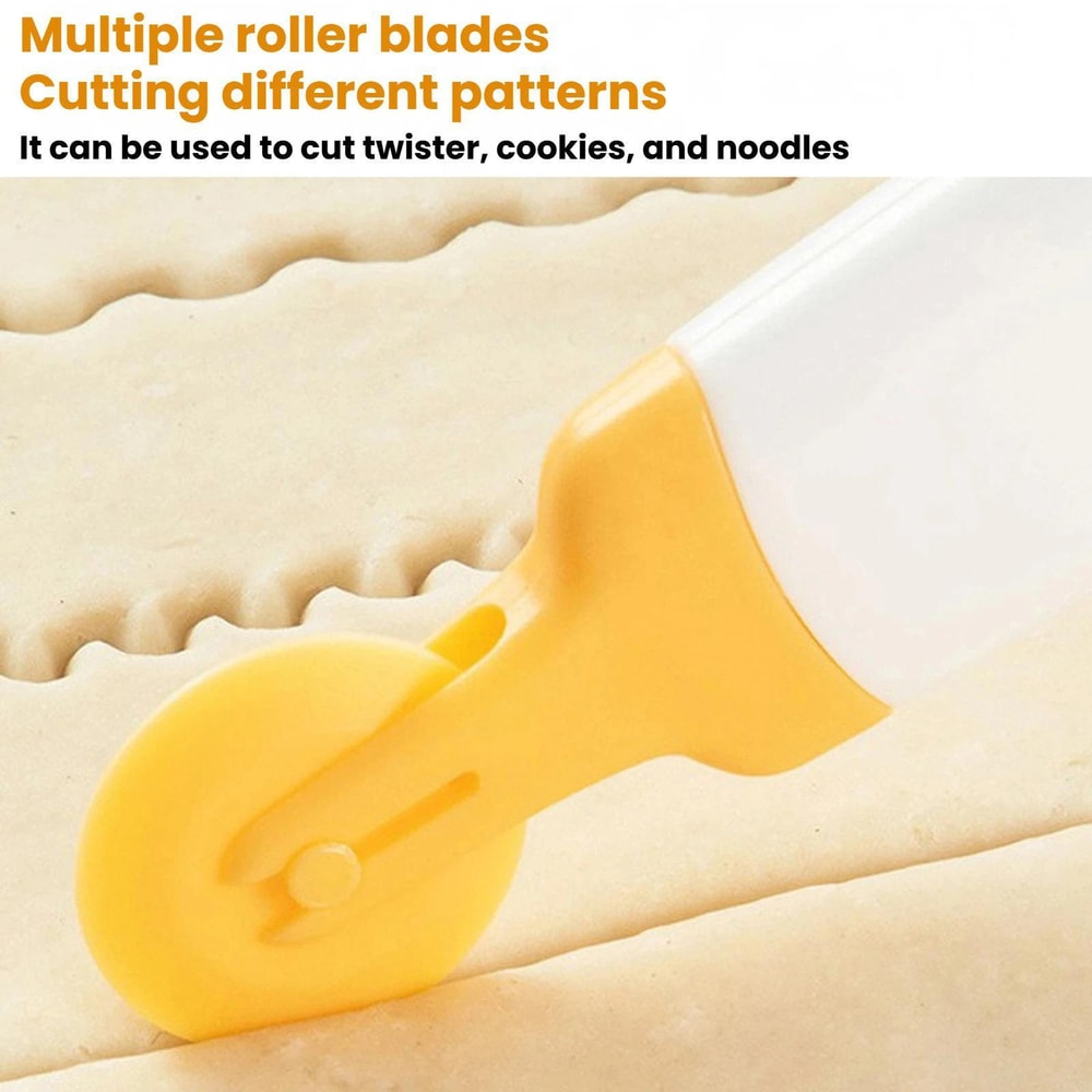 Decorative Roller Cutter And Pastry Cutter Set For Baking Cakes And Pie Crusts 2