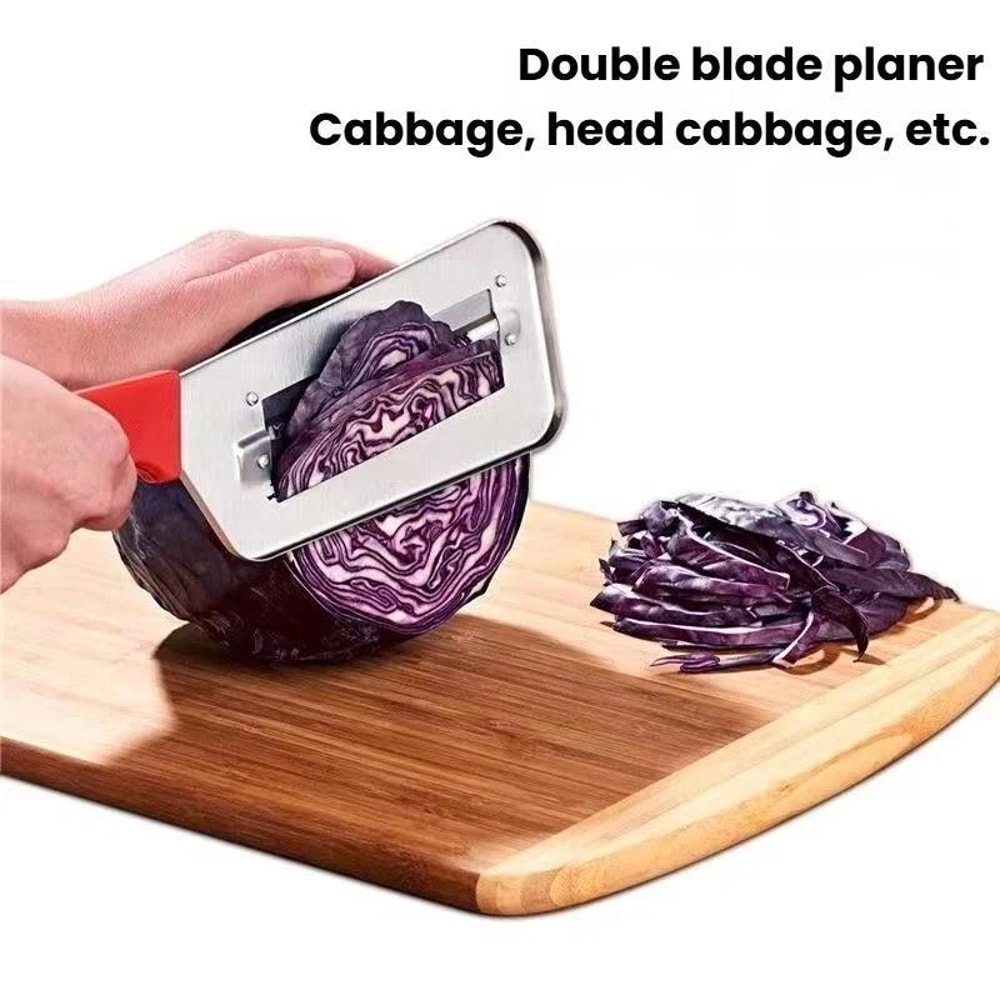 Stainless Steel Double Blade Vegetable Slicer For Cabbage Carrots And Salad Prep 6