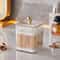 Clear Cotton Swab Holder With Lid And Cotton Pad Organizer 0