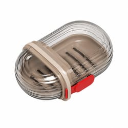 leakproof soap box with double drain travel soap case