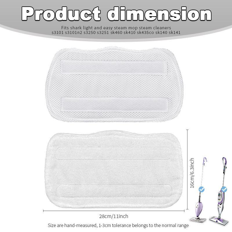3 Pack Microfiber Mop Pads for Shark S3101 Steam Mop Replacement Covers