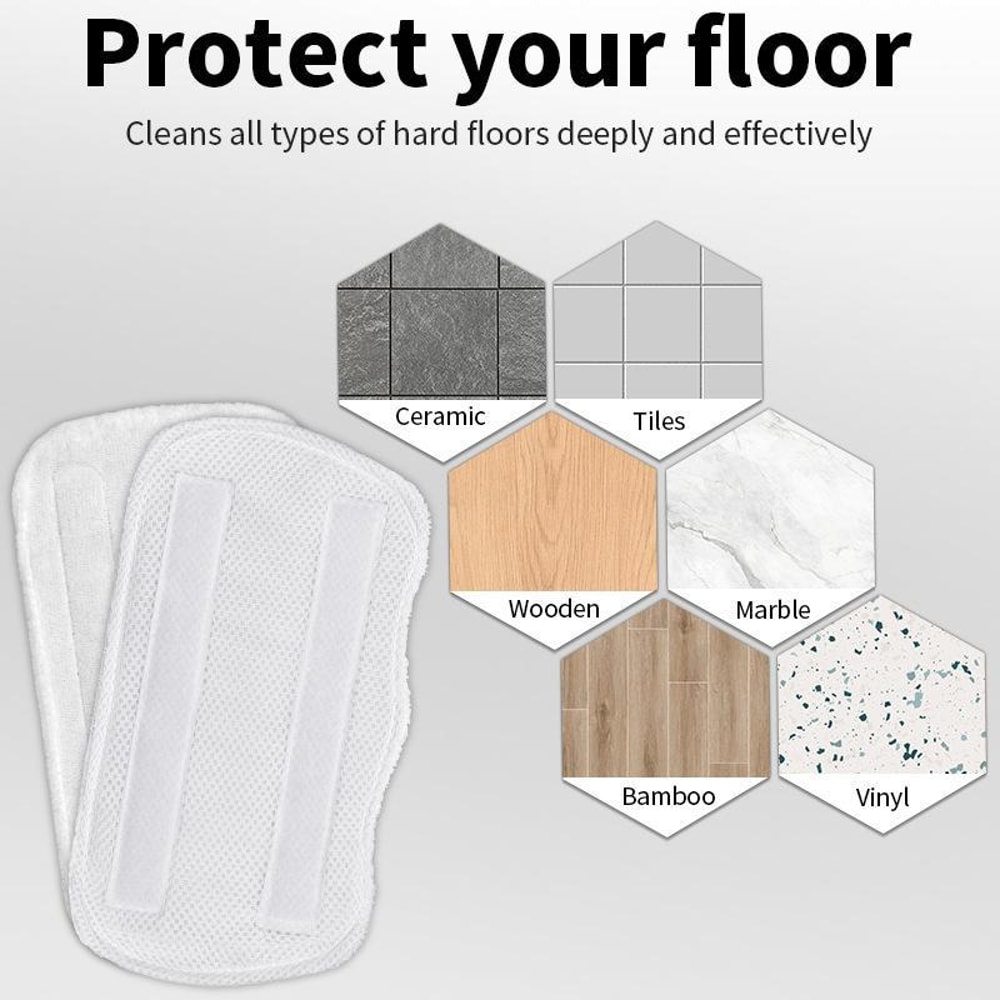 3 Pack Microfiber Mop Pads for Shark S3101 Steam Mop Replacement Covers