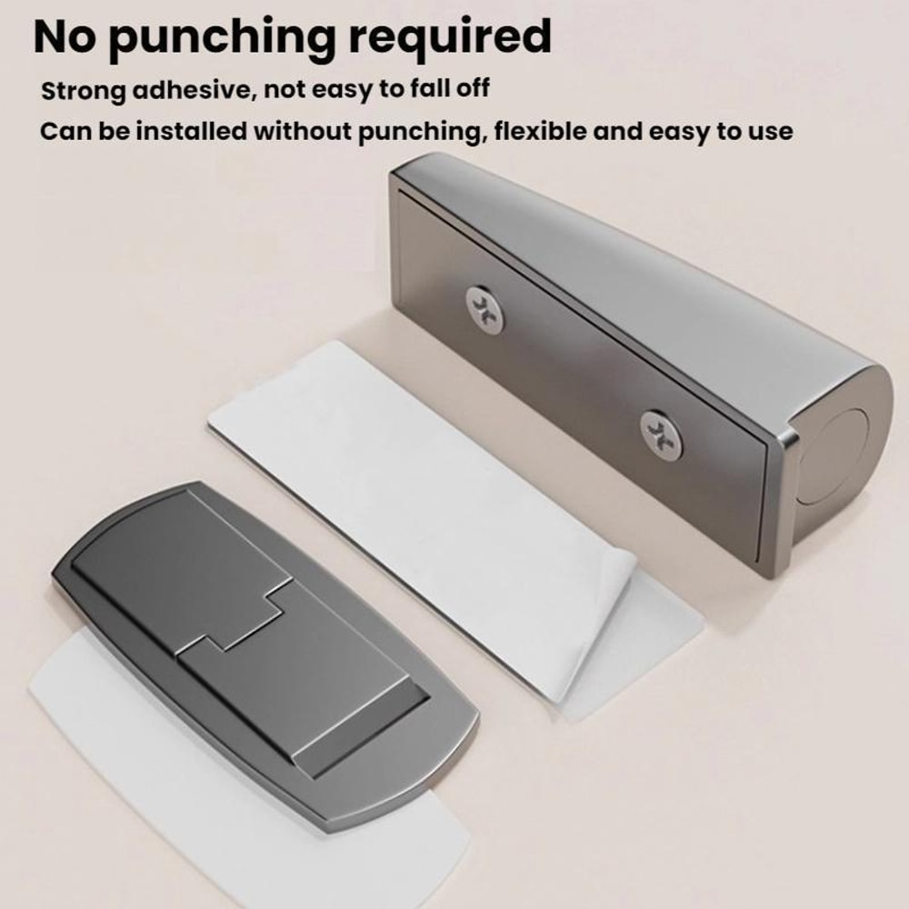 Ultra Narrow Magnetic Door Stopper No Drill Anti Collision Door Protector 5