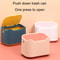 Compact Push Lid Desktop Wastebasket Odor Isolating Mini Trash Can For Pet Litter 4