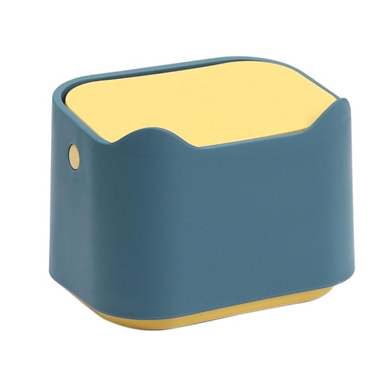 Compact Push Lid Desktop Wastebasket Odor Isolating Mini Trash Can For Pet Litter 9