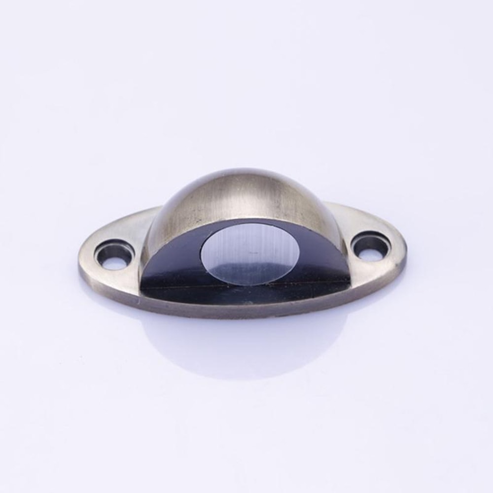 Invisible Stainless Steel Magnetic Door Stopper Bronze Floor Mount Holder
