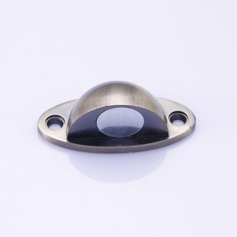 Invisible Stainless Steel Magnetic Door Stopper Bronze Floor Mount Holder