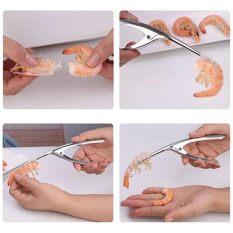 Stainless Steel Shrimp Shelling Tool and Seafood Shell Remover