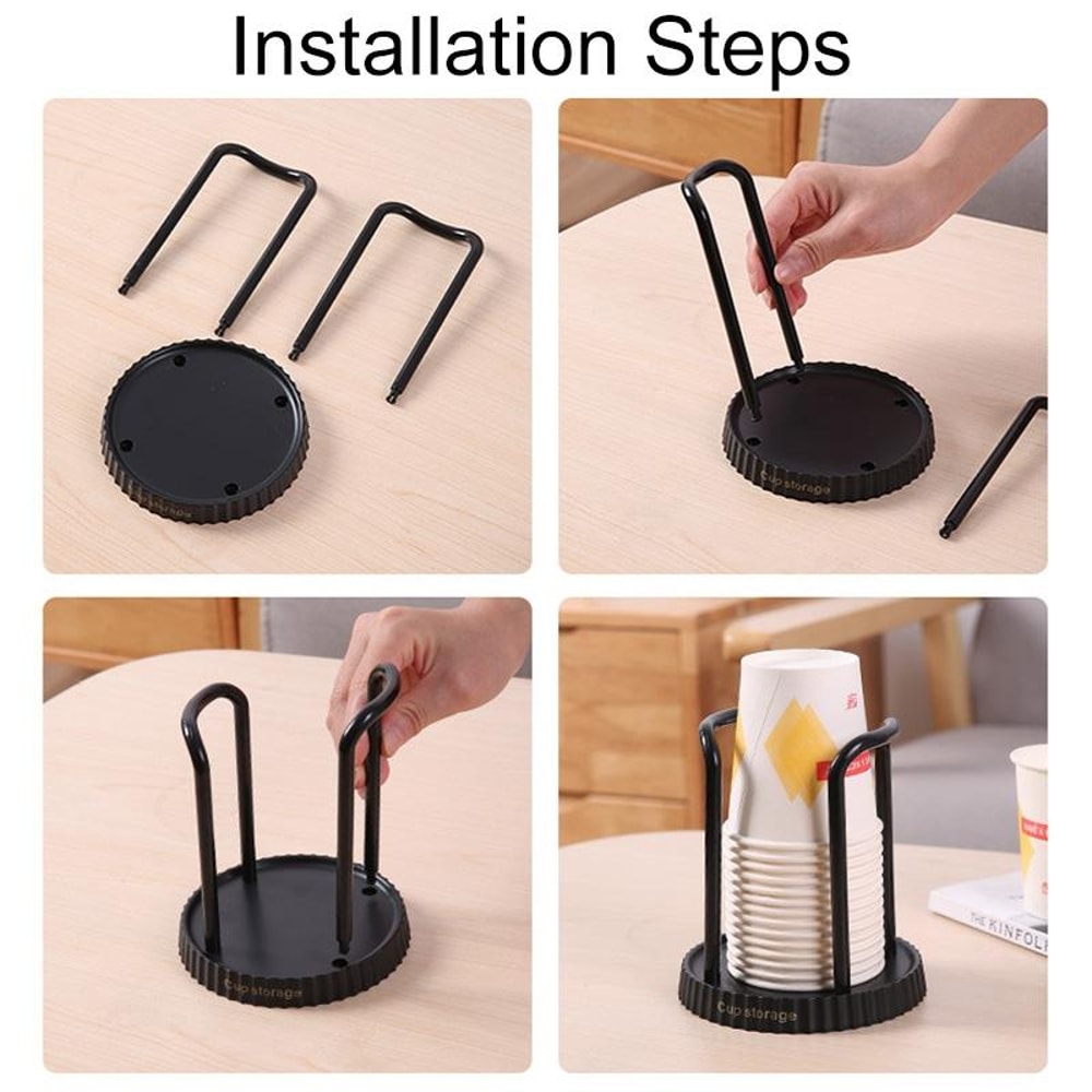 Disposable Cup Holder Countertop Paper Cup Dispenser For Coffee Stations 3