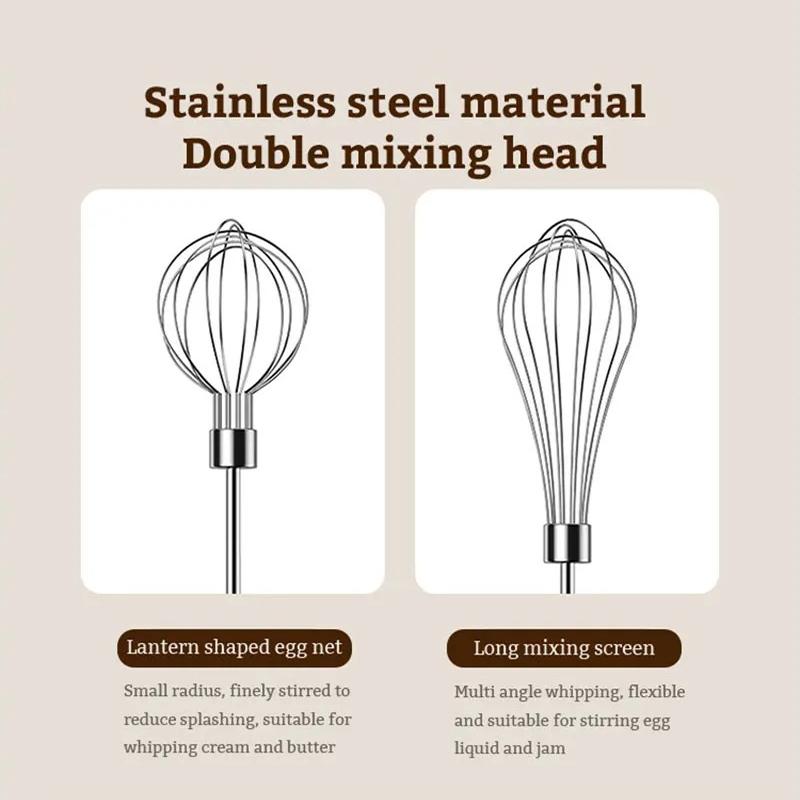 Wireless DoubleHead Electric Egg Beater Foldable Handheld Baking Mixer 9