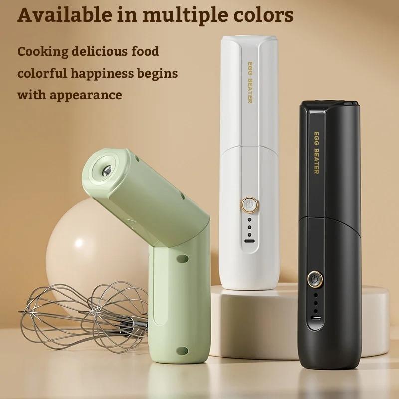 Wireless DoubleHead Electric Egg Beater Foldable Handheld Baking Mixer 1