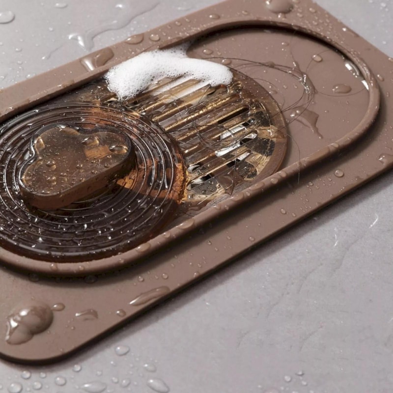 Sliding Silicone Floor Drain Cover Odor Blocking Sink Strainer Filter