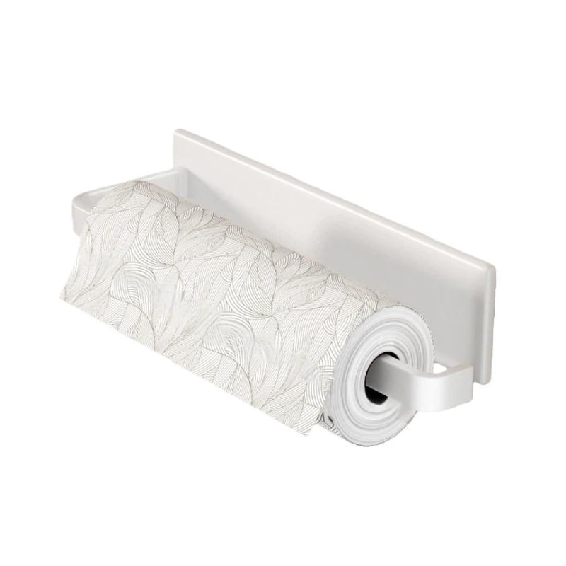 Magnetic Paper Towel Holder With Plastic Wrap Dispenser And Foil Organizer 6