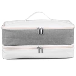 double layer hair tool travel bag for dryer curling iron and straightener