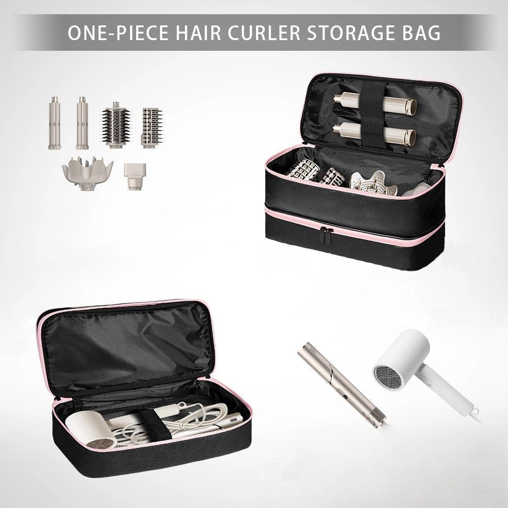 Double Layer Hair Tool Travel Bag For Dryer Curling Iron And Straightener 3