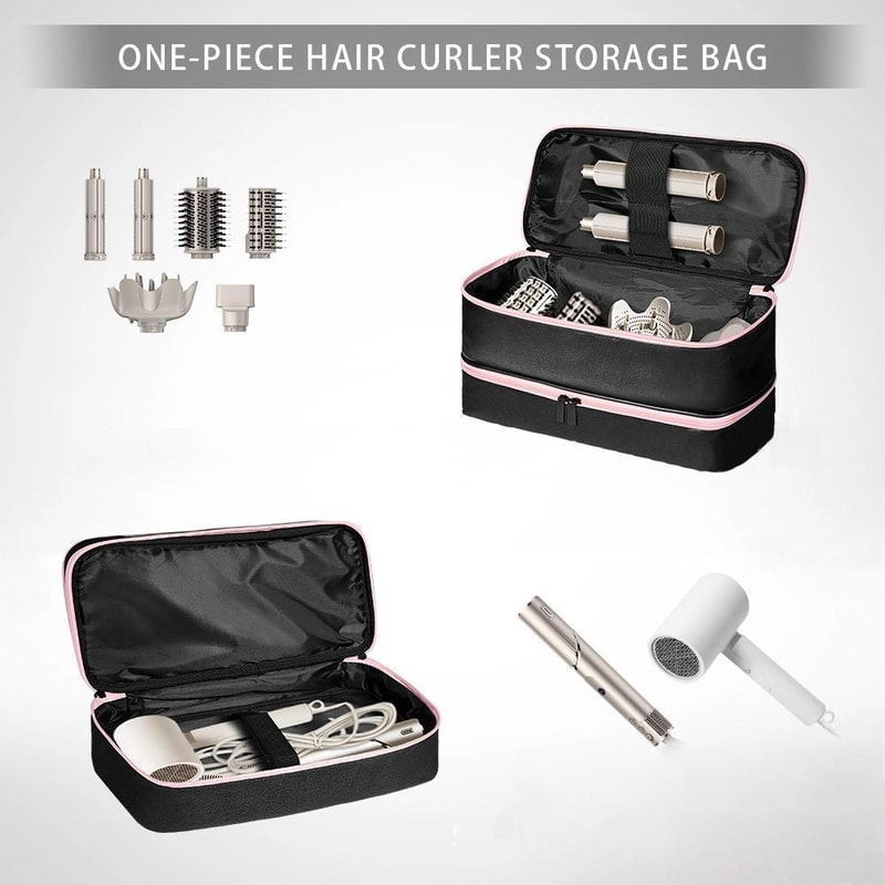 Double Layer Hair Tool Travel Bag For Dryer Curling Iron And Straightener 3