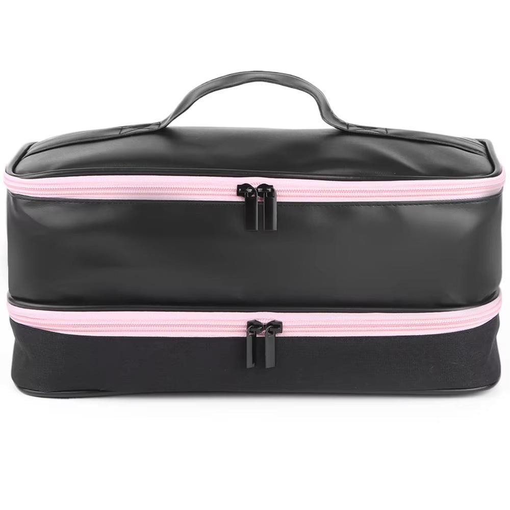 Double Layer Hair Tool Travel Bag For Dryer Curling Iron And Straightener 7