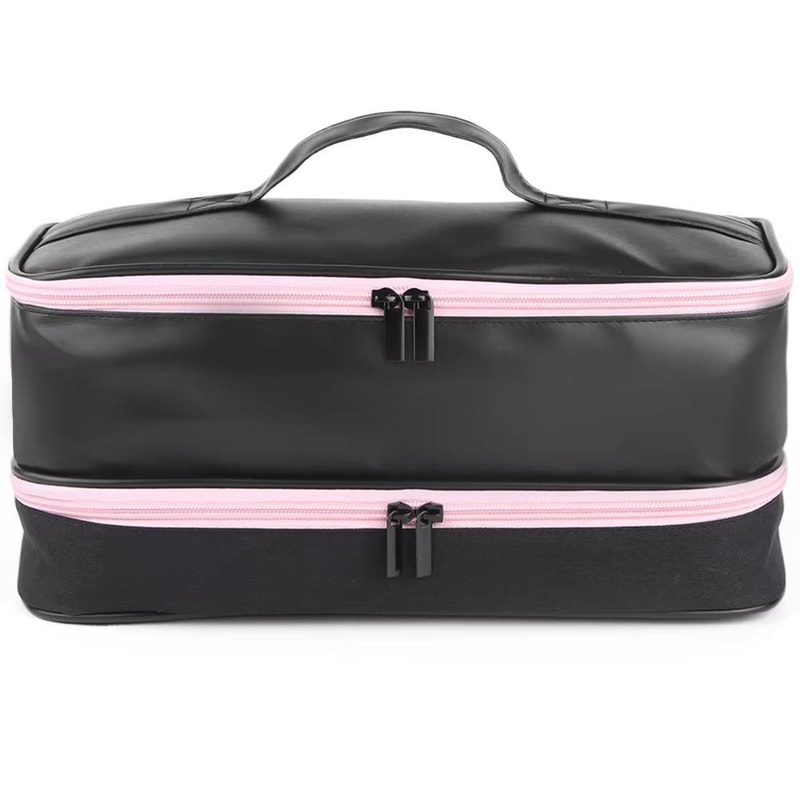 Double Layer Hair Tool Travel Bag For Dryer Curling Iron And Straightener 7