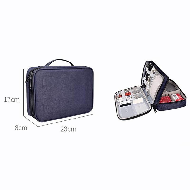 Waterproof IPad Storage Bag Nylon Travel Cable Organizer Case 6