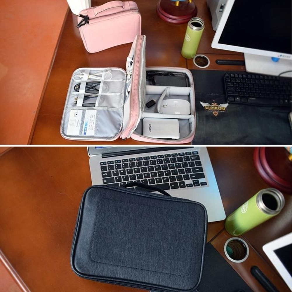 Waterproof IPad Storage Bag Nylon Travel Cable Organizer Case 7