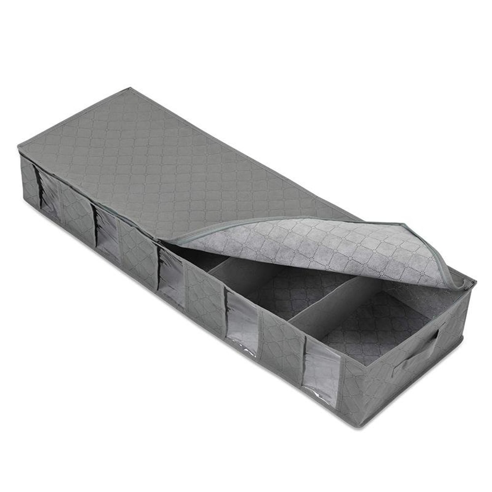 Foldable Under Bed Storage Bag for Quilts Clothes and Bedding