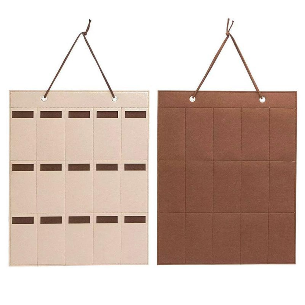 Felt Hanging Sunglasses Organizer 15 Slot Behind Door Eyeglasses Storage Bag 1
