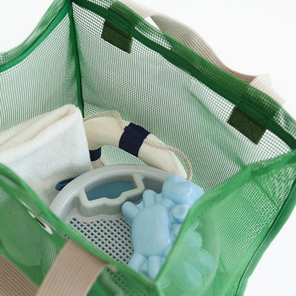 Cute Eyes Mesh Beach Bag Portable Swim And Toiletry Storage Tote 3