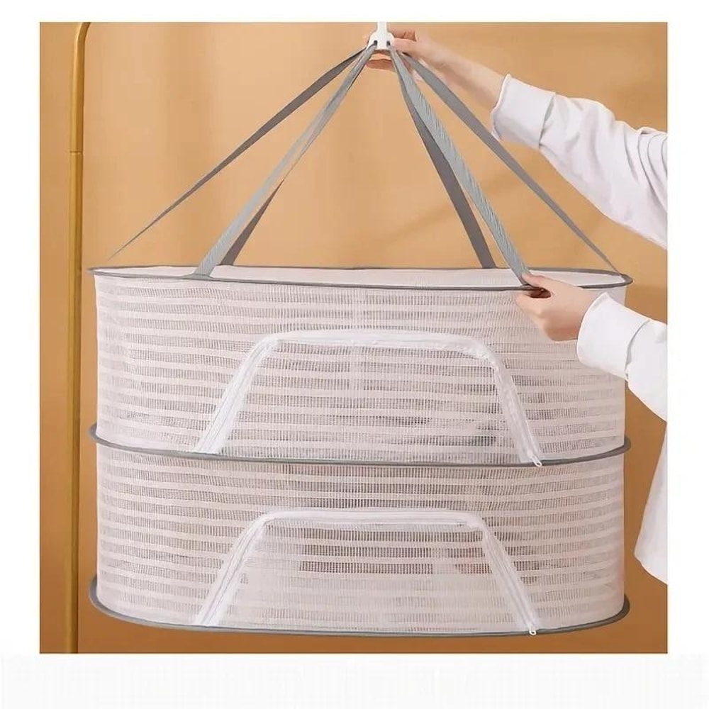 Foldable Drying Net Hanging Mesh Drying Rack For Fish Vegetables Herbs And Clothes 2