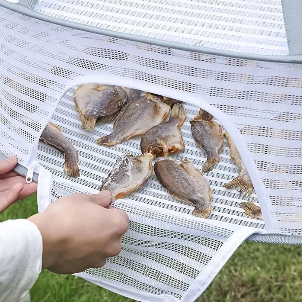 Foldable Drying Net Hanging Mesh Drying Rack For Fish Vegetables Herbs And Clothes 3