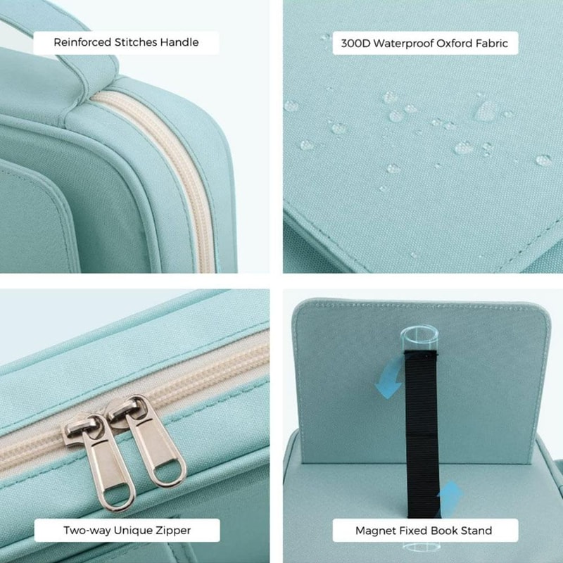 Bookend Electronic Organizer Bag with Portable Storage for Cables and Gadgets