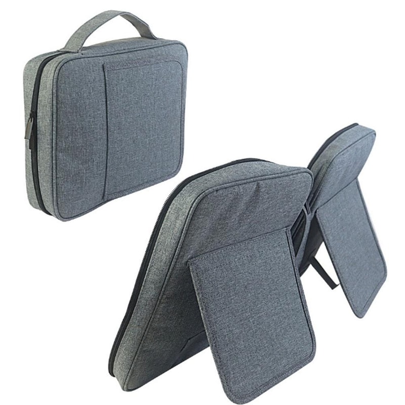 Bookend Electronic Organizer Bag with Portable Storage for Cables and Gadgets
