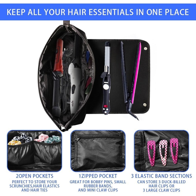 Hair Tool Storage Bag For Straighteners And Curling Irons 3