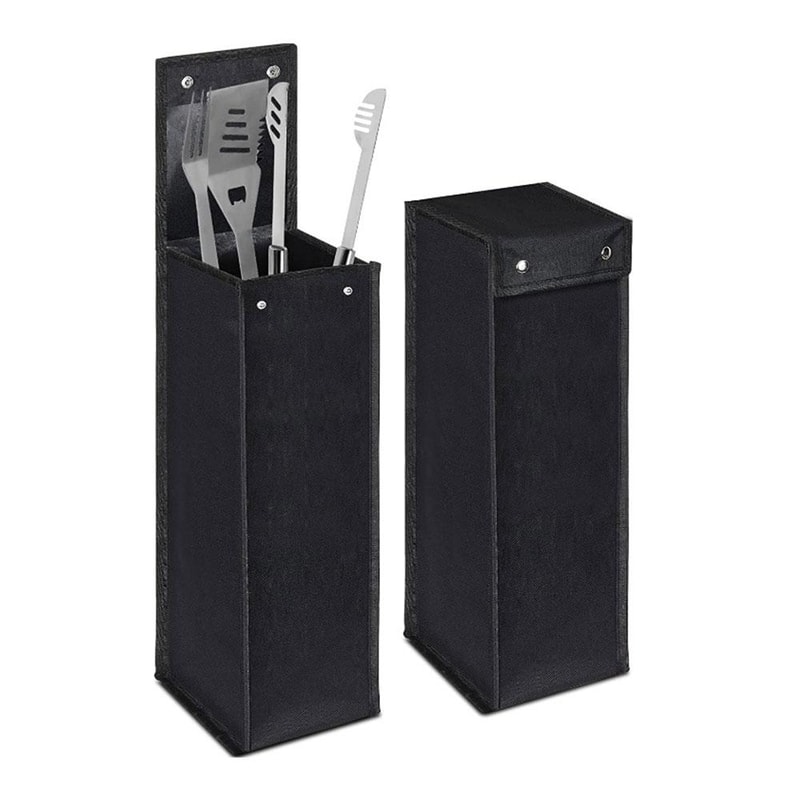 Portable BBQ Tool Storage Bag Oxford Cloth Foldable Barbecue Utensil Organizer