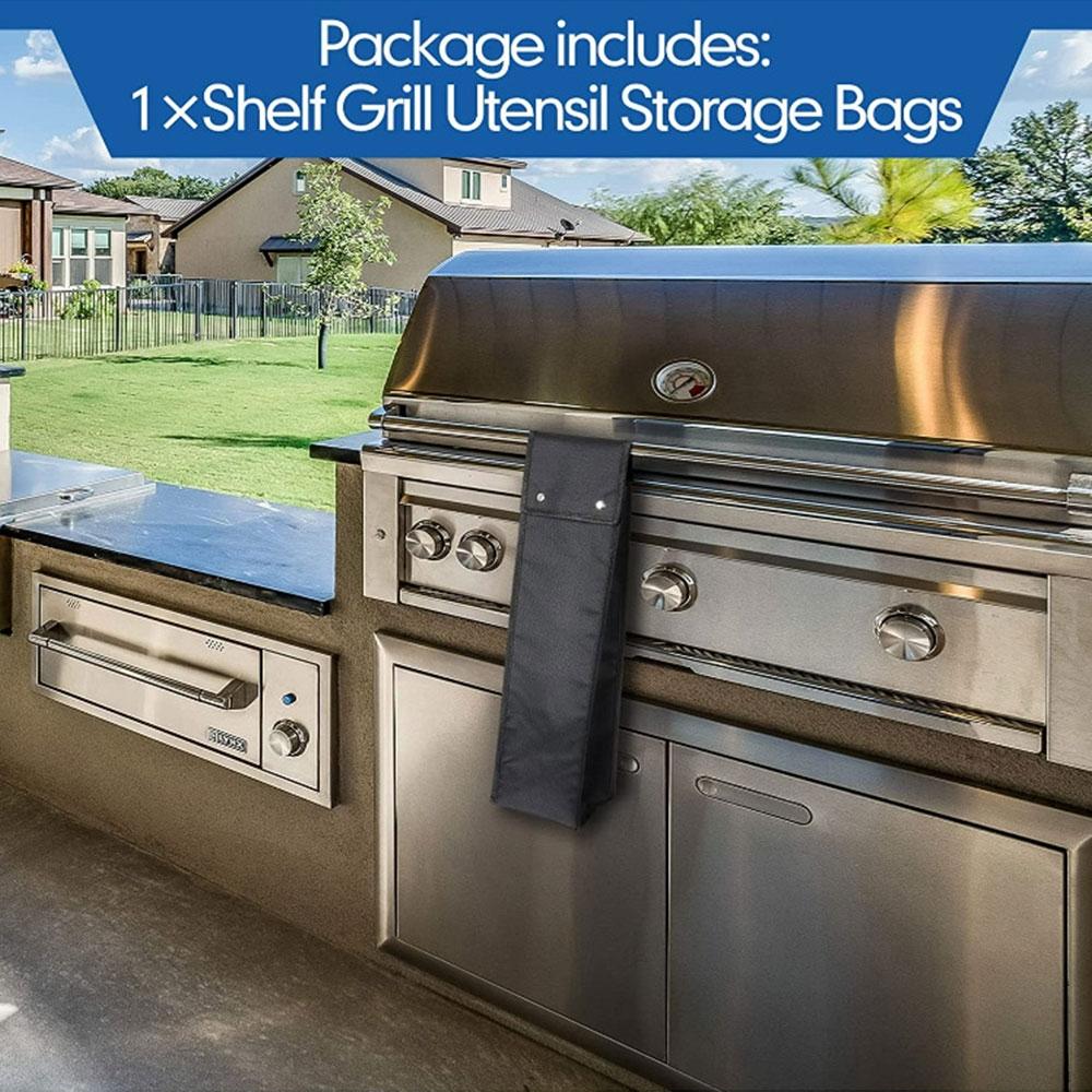 Portable BBQ Tool Storage Bag Oxford Cloth Foldable Barbecue Utensil Organizer