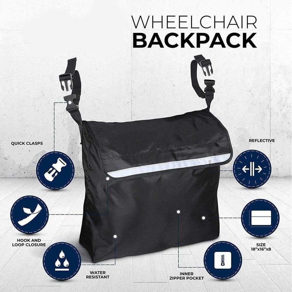 Portable Wheelchair Side Bag Hanging Wheelchair Organizer For Daily Essentials 2