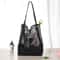 Transparent Mesh Shoulder Bag for Students Lightweight Black See Through School Bag