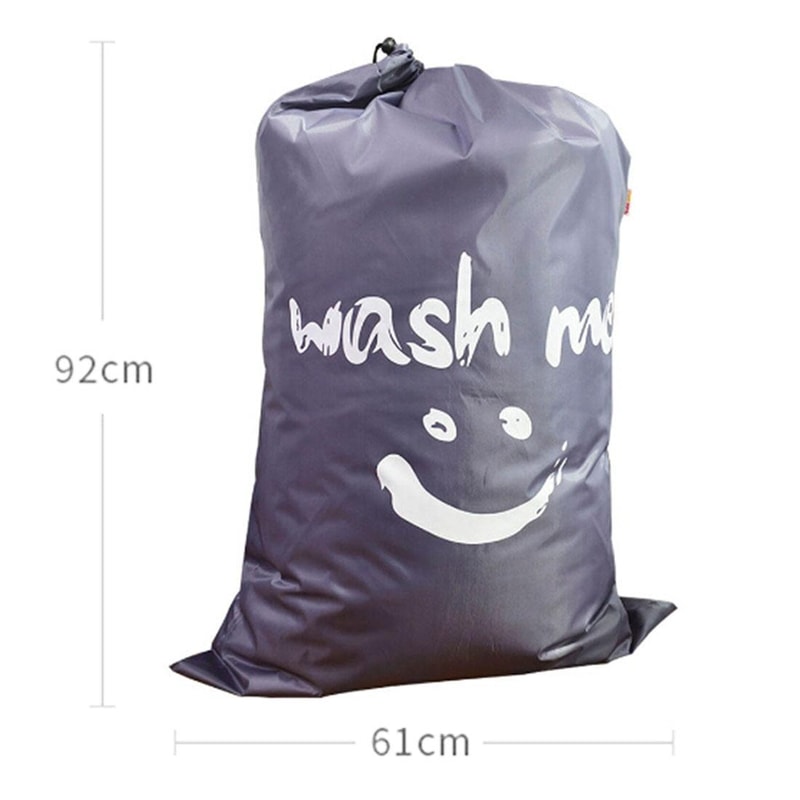 Smile Face Nylon Drawstring Quilt Storage Bag For Clothes And Travel 1