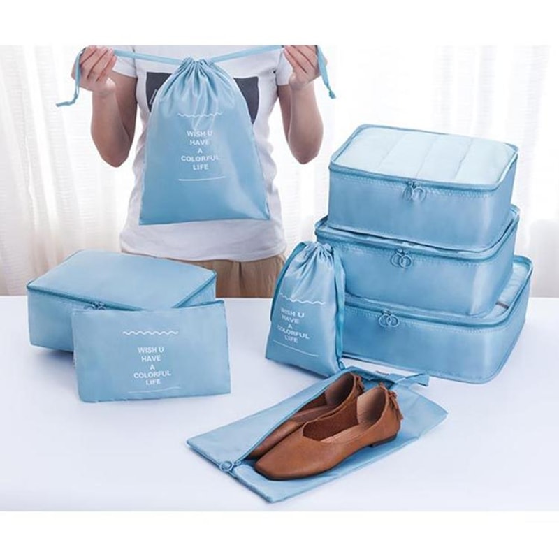 Travel Organizer Bags Waterproof Packing Cubes For Clothes Shoes And Luggage 6