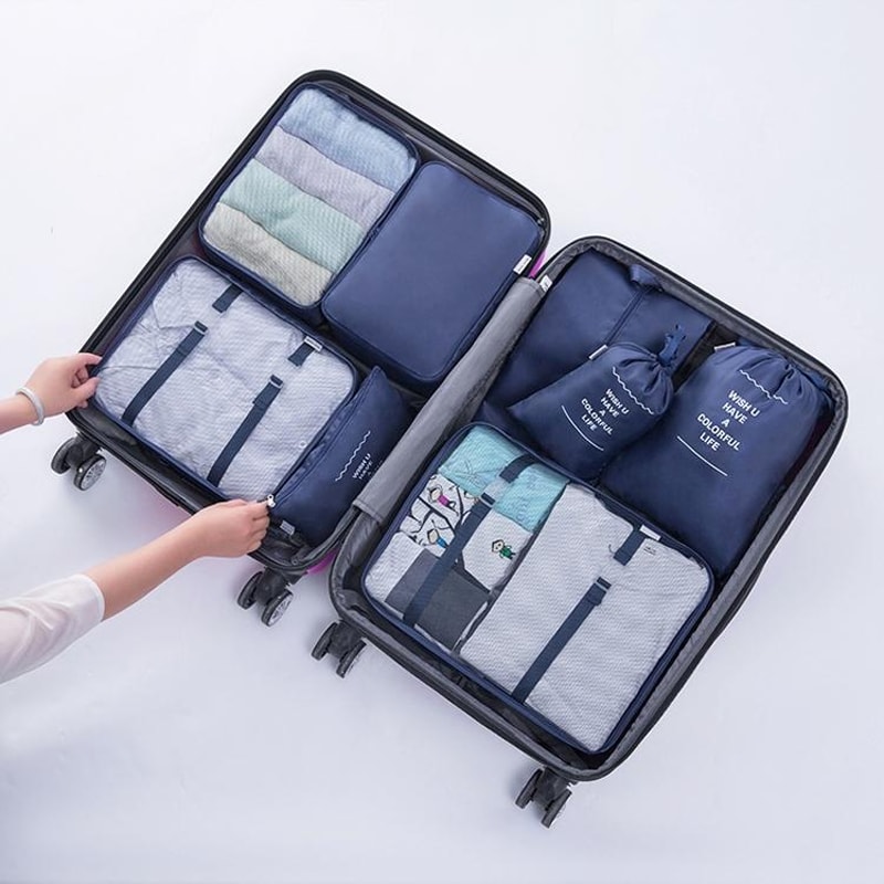 Travel Organizer Bags Waterproof Packing Cubes For Clothes Shoes And Luggage 8
