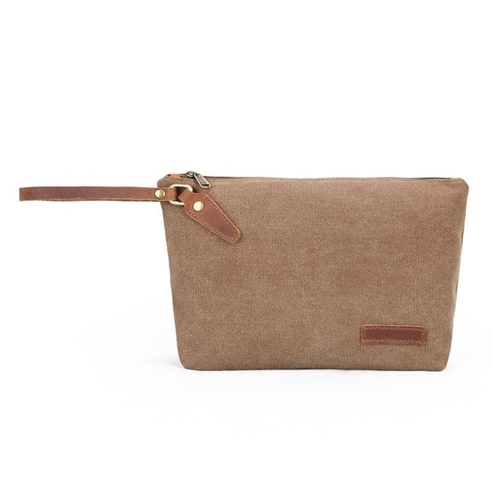 Large Capacity Canvas Toiletry Bag For Travel Cosmetics And Washing Essentials 0