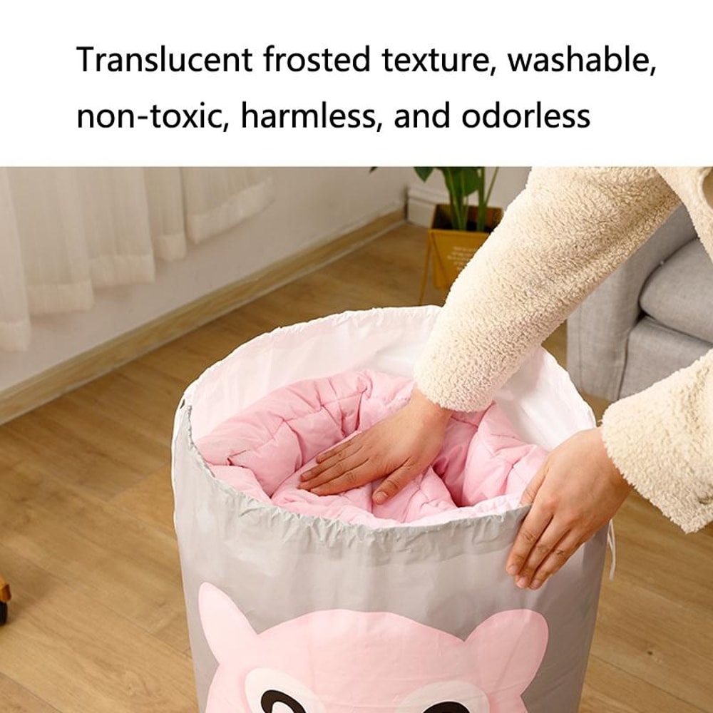 Pig PEVA Quilt Storage Bag Set Dustproof Blanket and Clothing Organizer