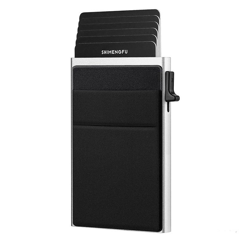 Slim Metal RFID Blocking Wallet With Pop Up Card Holder And Money Clip 0
