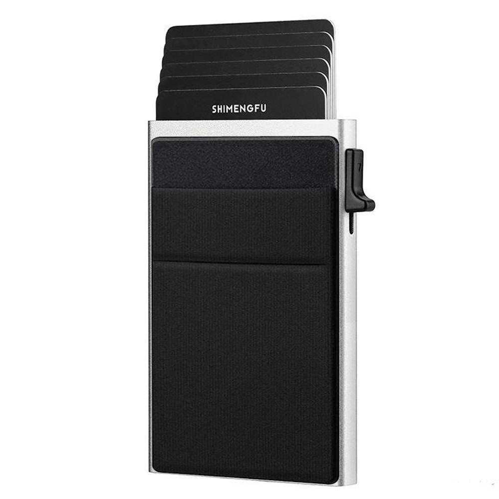 Slim Metal RFID Blocking Wallet With Pop Up Card Holder And Money Clip 7