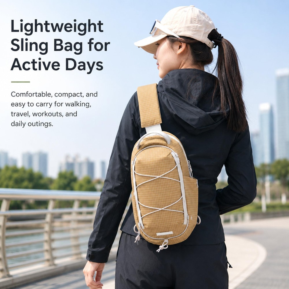 Waterproof Crossbody Bag Lightweight Nylon Chest Bag For Travel And Outdoor Use 1