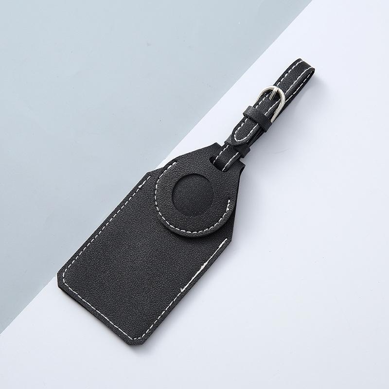PU Leather AirTag Luggage Tag Holder For Travel Bags 4
