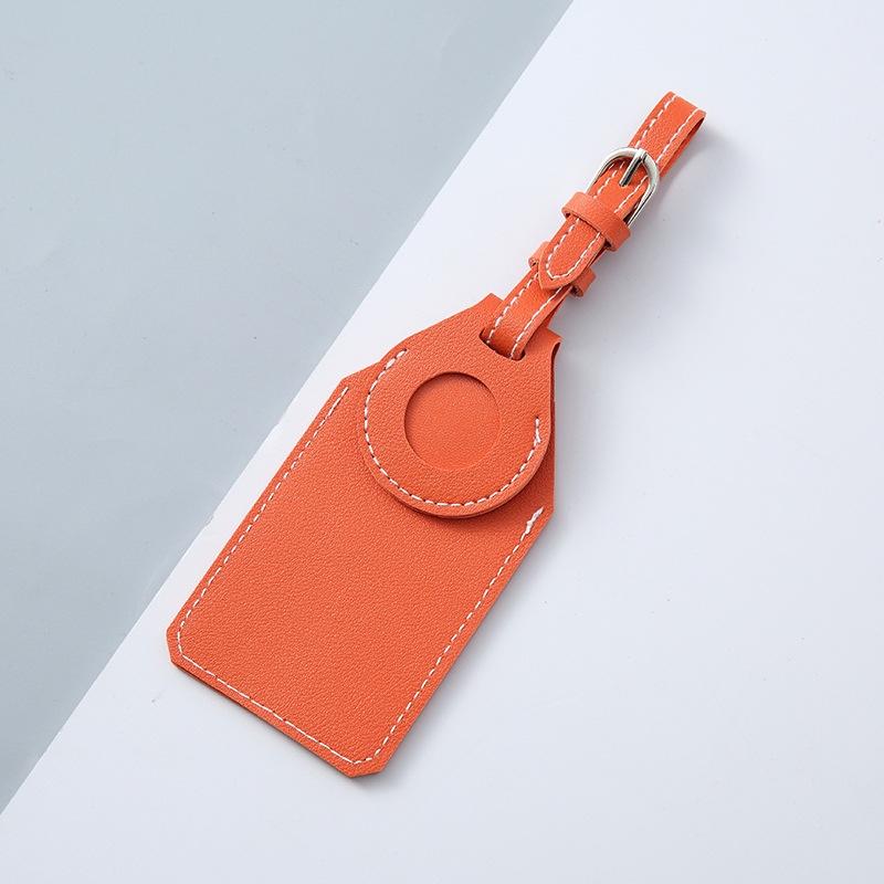 PU Leather AirTag Luggage Tag Holder For Travel Bags 6