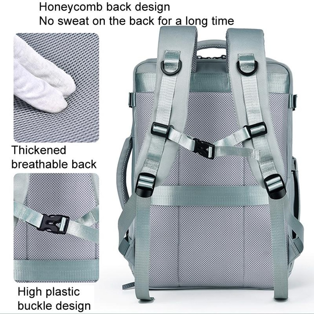 Large Capacity Travel Backpack With Laptop And Shoe Compartments 3