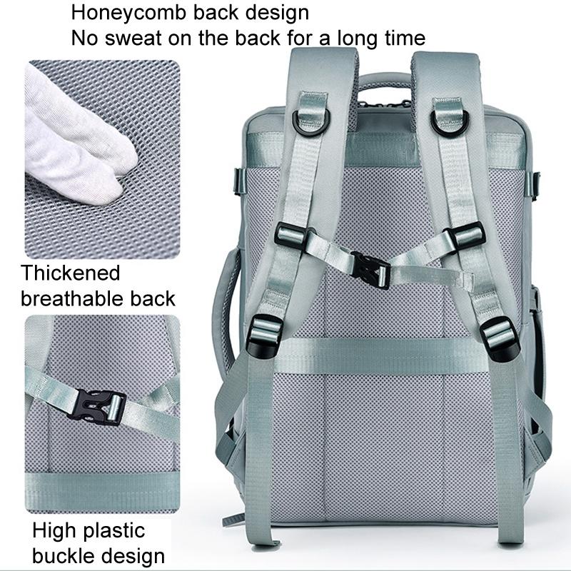 Large Capacity Travel Backpack With Laptop And Shoe Compartments 3