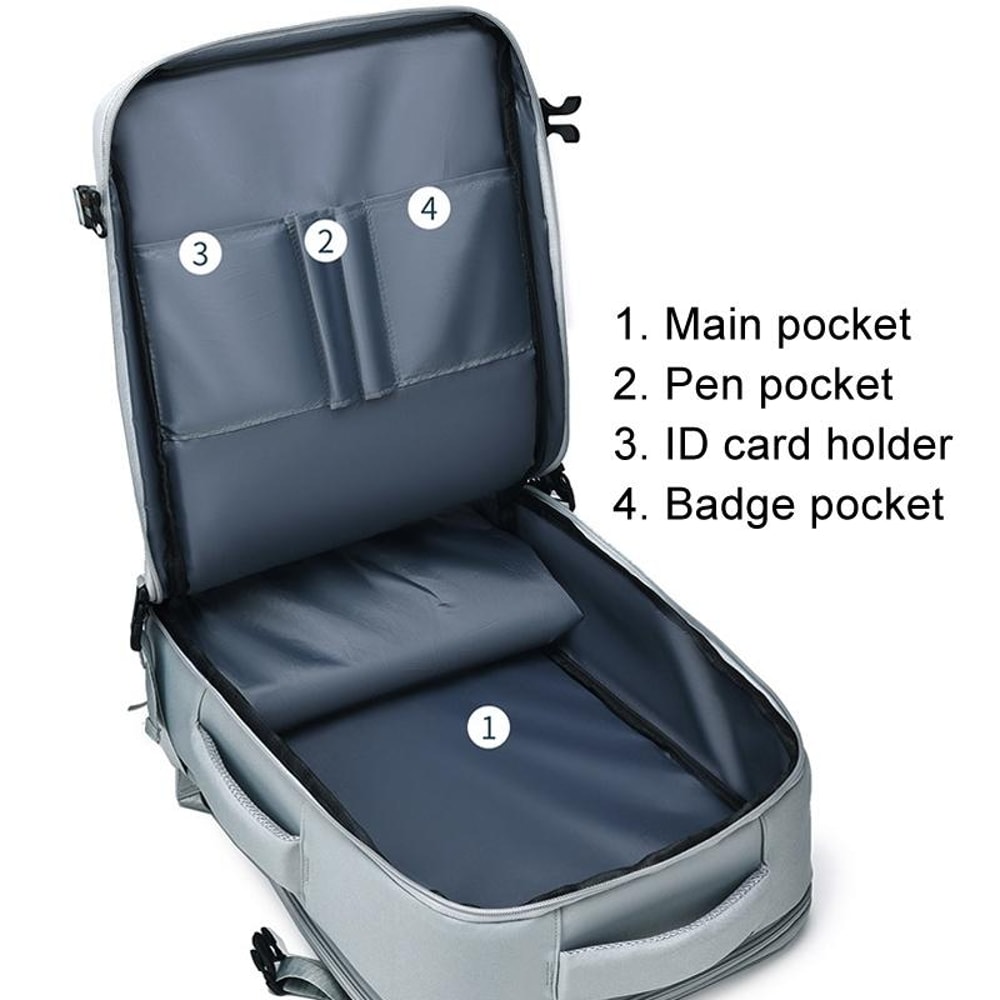 Large Capacity Travel Backpack With Laptop And Shoe Compartments 4