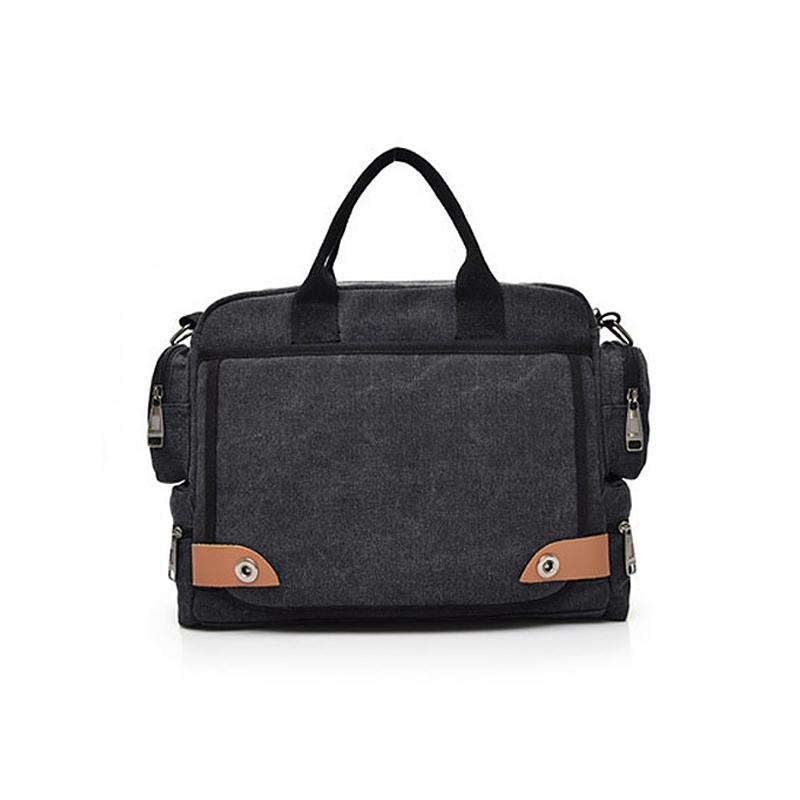 Waterproof Canvas Laptop Shoulder Bag With Anti Theft Storage 0
